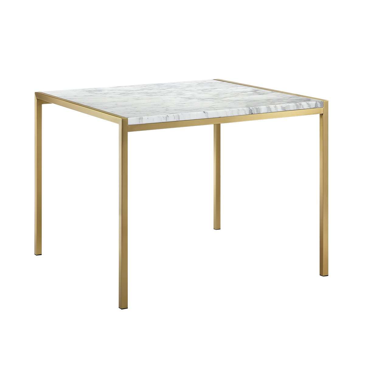 France & Son, Carrara Marble Accent Table - Brass