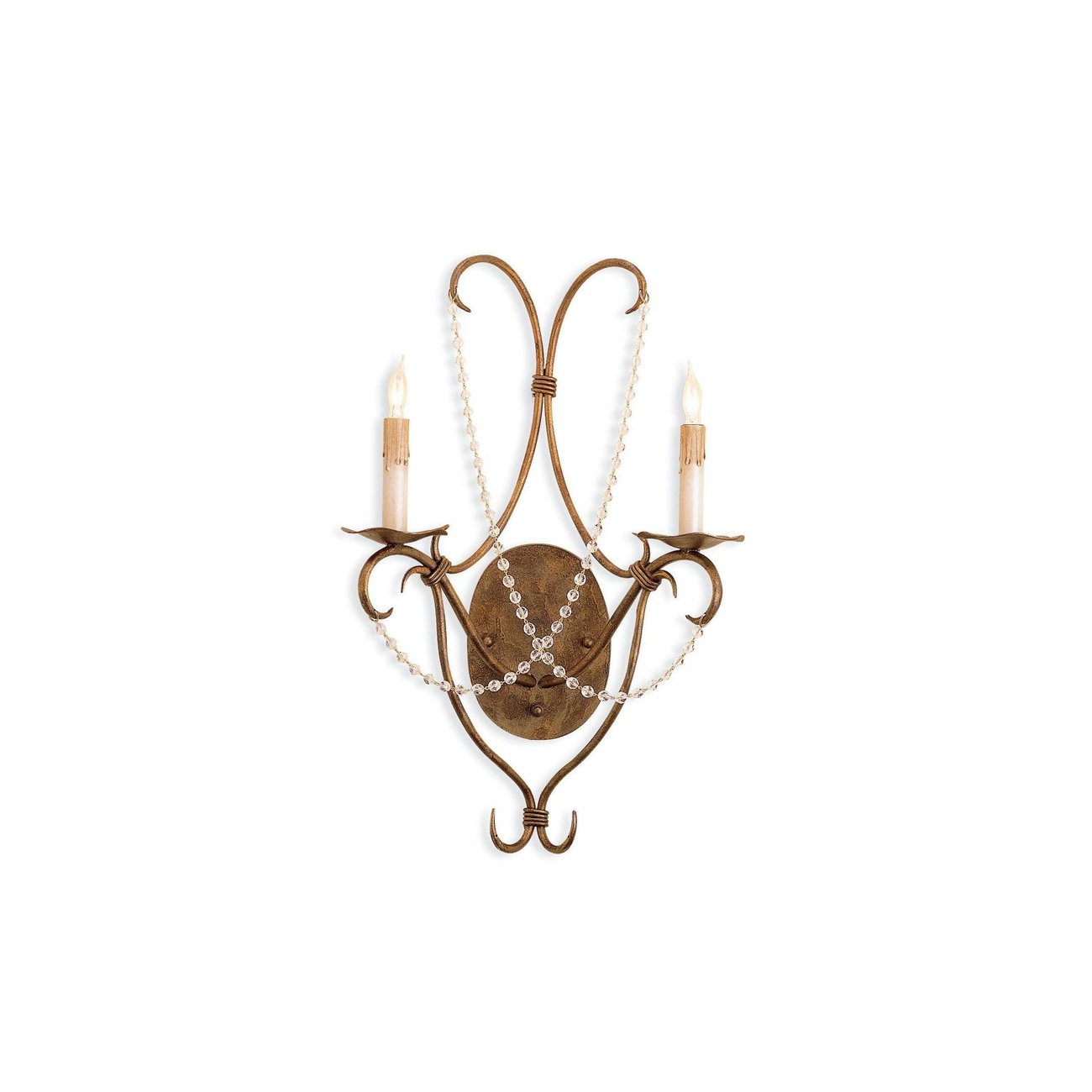 Currey, Crystal Lights Gold Wall Sconce