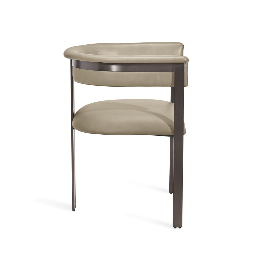 Interlude, DARCY DINING CHAIR - TAUPE/ GRAPHITE