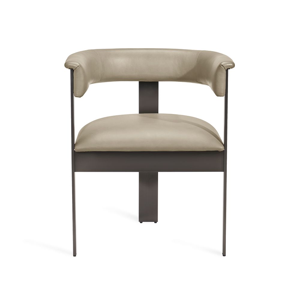 Interlude, DARCY DINING CHAIR - TAUPE/ GRAPHITE