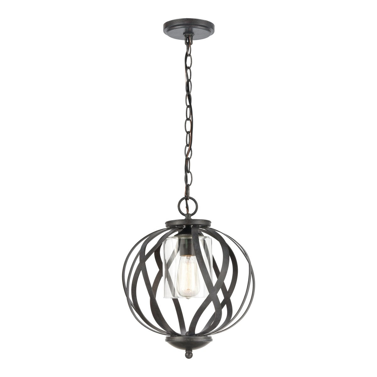 Elk Home, Daisy 12'' Wide 1-Light Pendant - Midnight Bronze