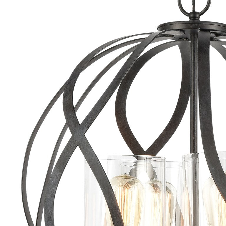 Elk Home, Daisy 20'' Wide 4-Light Chandelier - Midnight Bronze