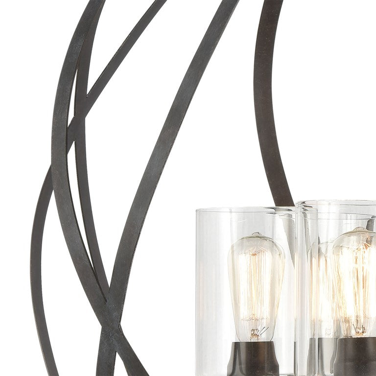 Elk Home, Daisy 32'' Wide 6 - Light Chandelier - Midnight Bronze