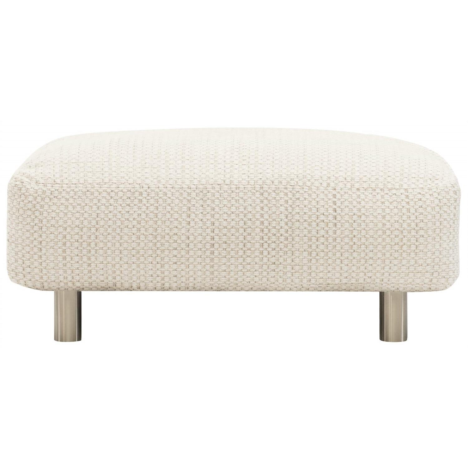 Bernhardt, Dakota Leather - Fabric Ottoman