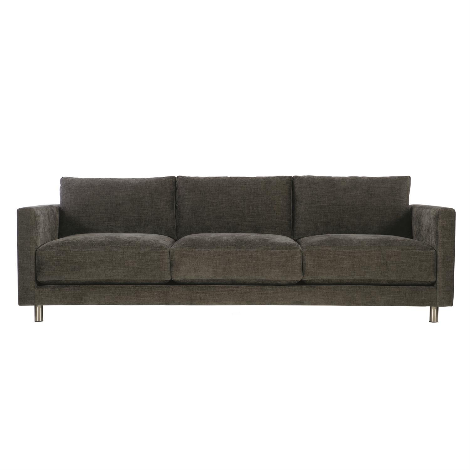 Bernhardt, Dakota Leather Sofa Without Pillows