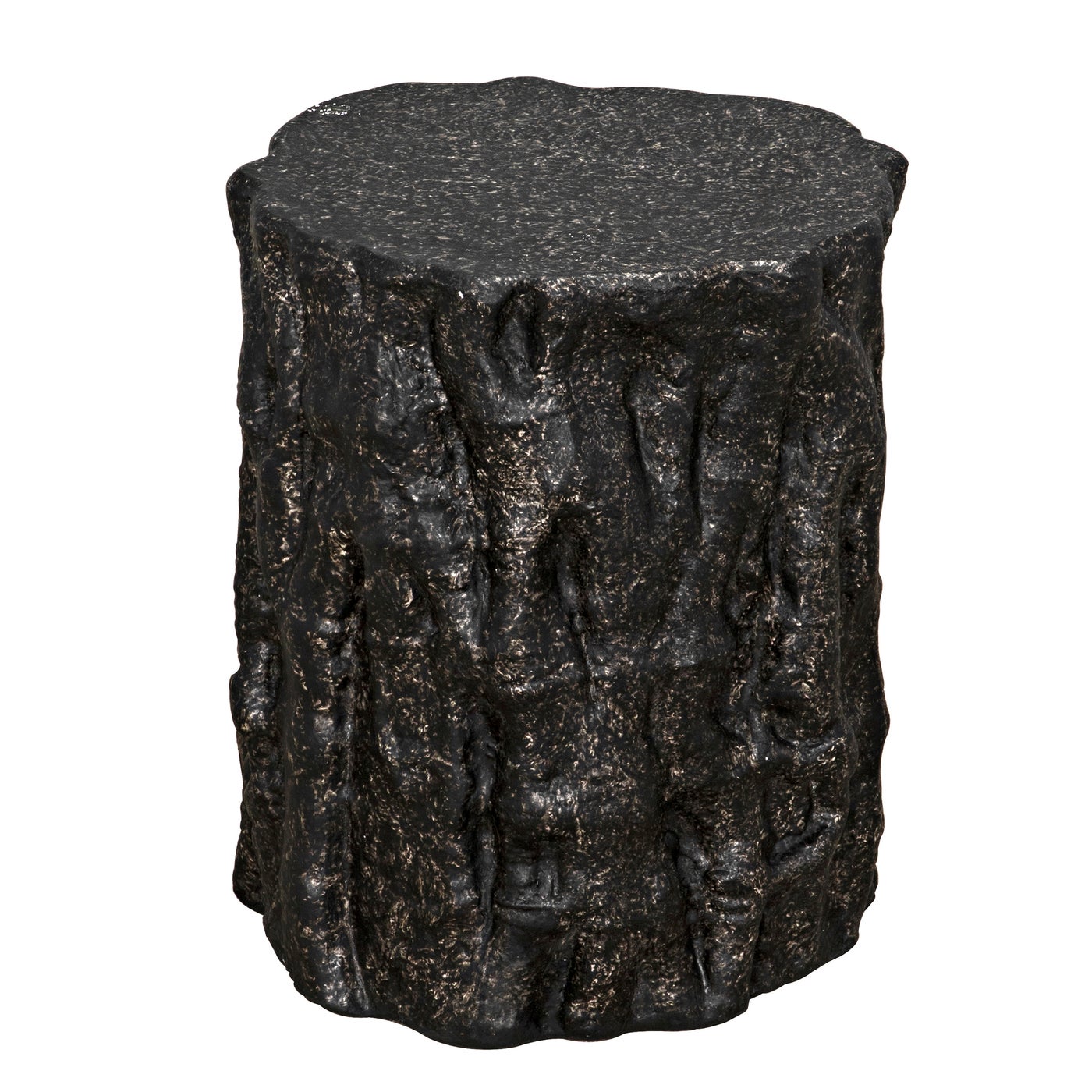 Noir, Damono Stool/Side Table - Black Fiber Cement