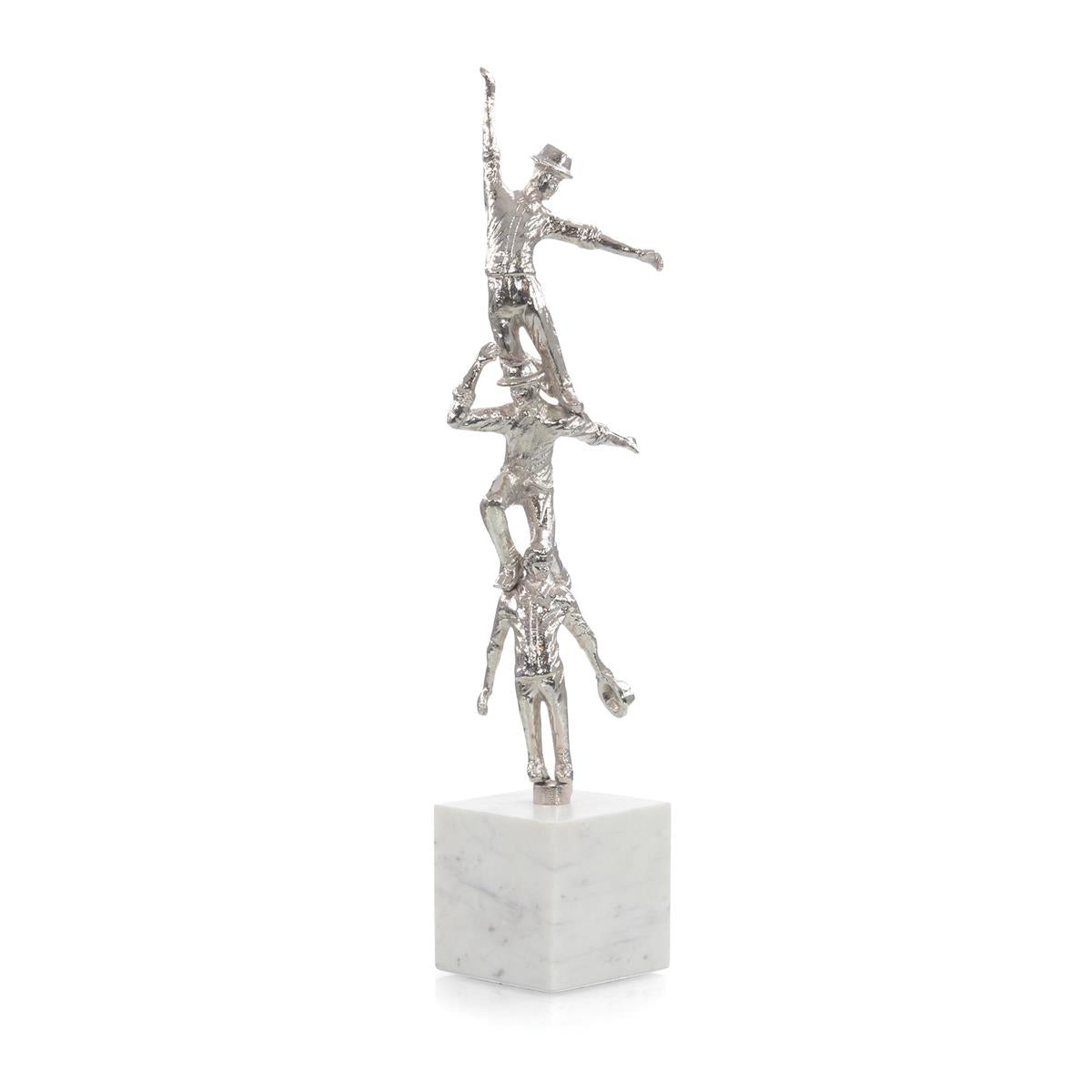 John Richard, Dancing Men Sculpture In Nickel