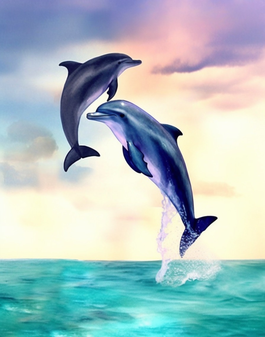 FASart, Dancing Playmates: Joyful Encounters of the Dolphins