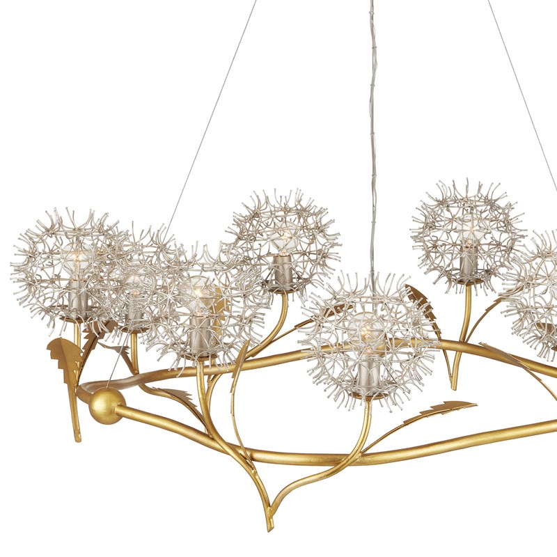 Currey, Dandelion Silver & Gold Chandelier