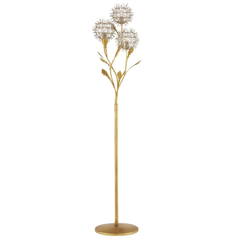 Currey, Dandelion Silver & Gold Floor Lamp