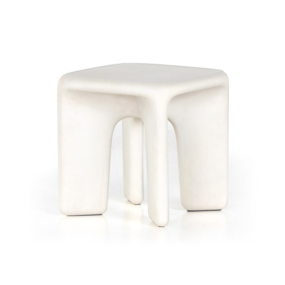 Four Hands, Dante End Table - White Concrete