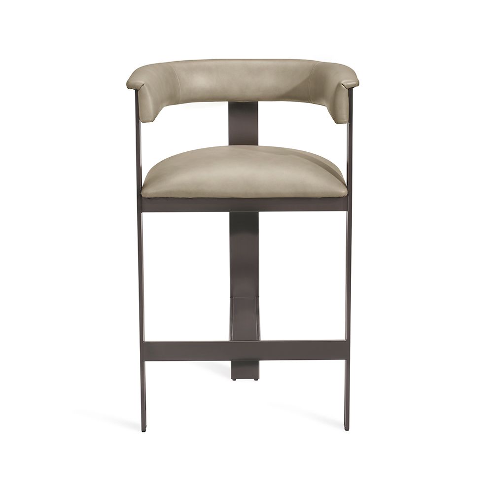 Interlude, Darcy Counter Stool - Taupe/Graphite