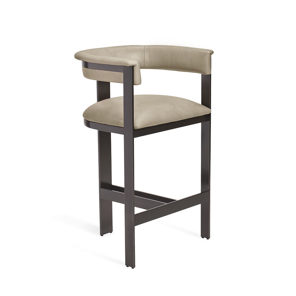 Interlude, Darcy Counter Stool - Taupe/Graphite