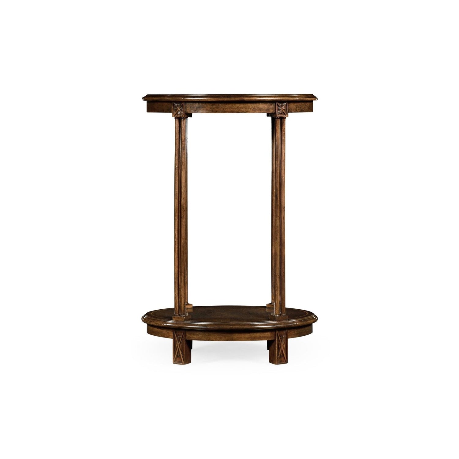 Jonathan Charles, Dark Walnut Oval Lamp Table