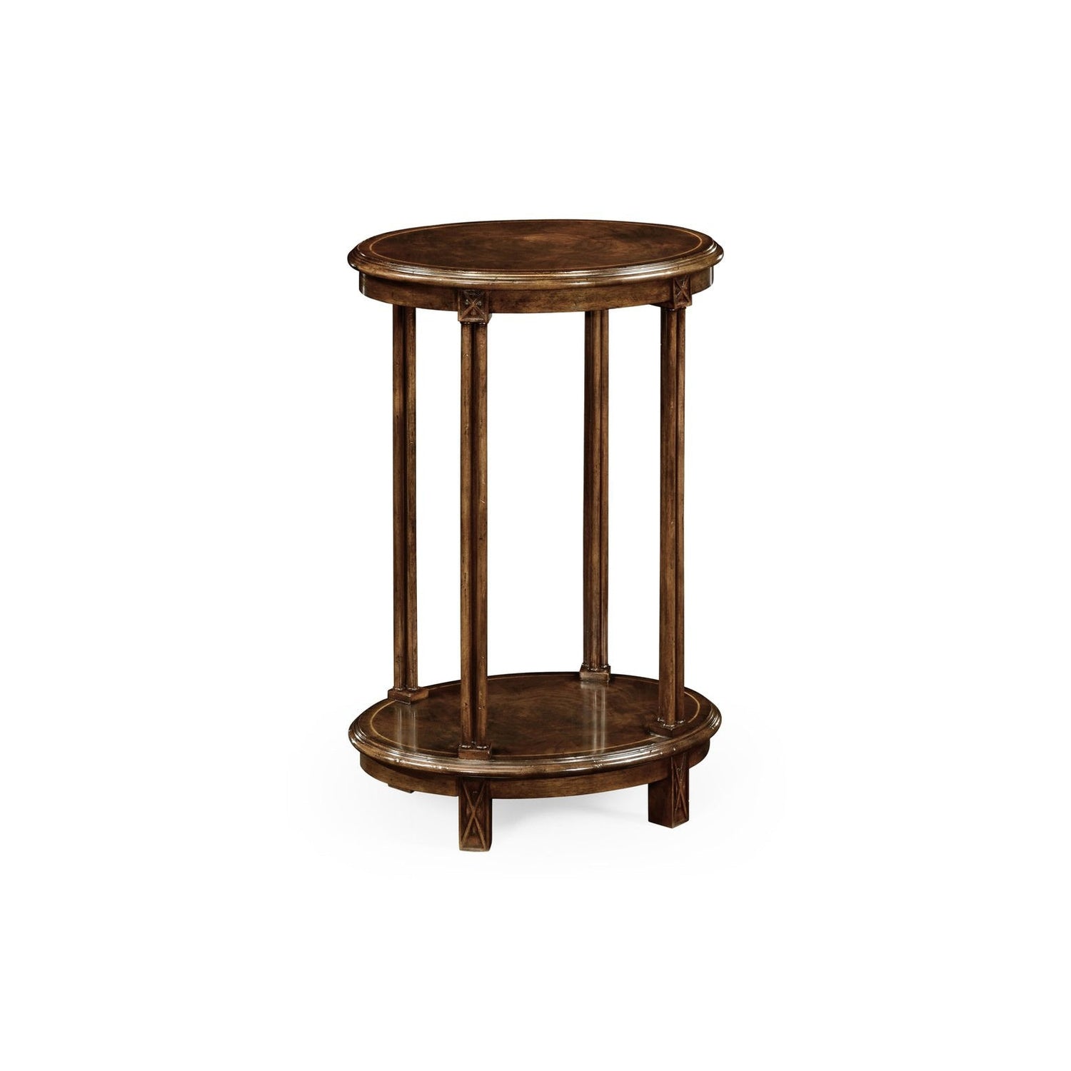 Jonathan Charles, Dark Walnut Oval Lamp Table