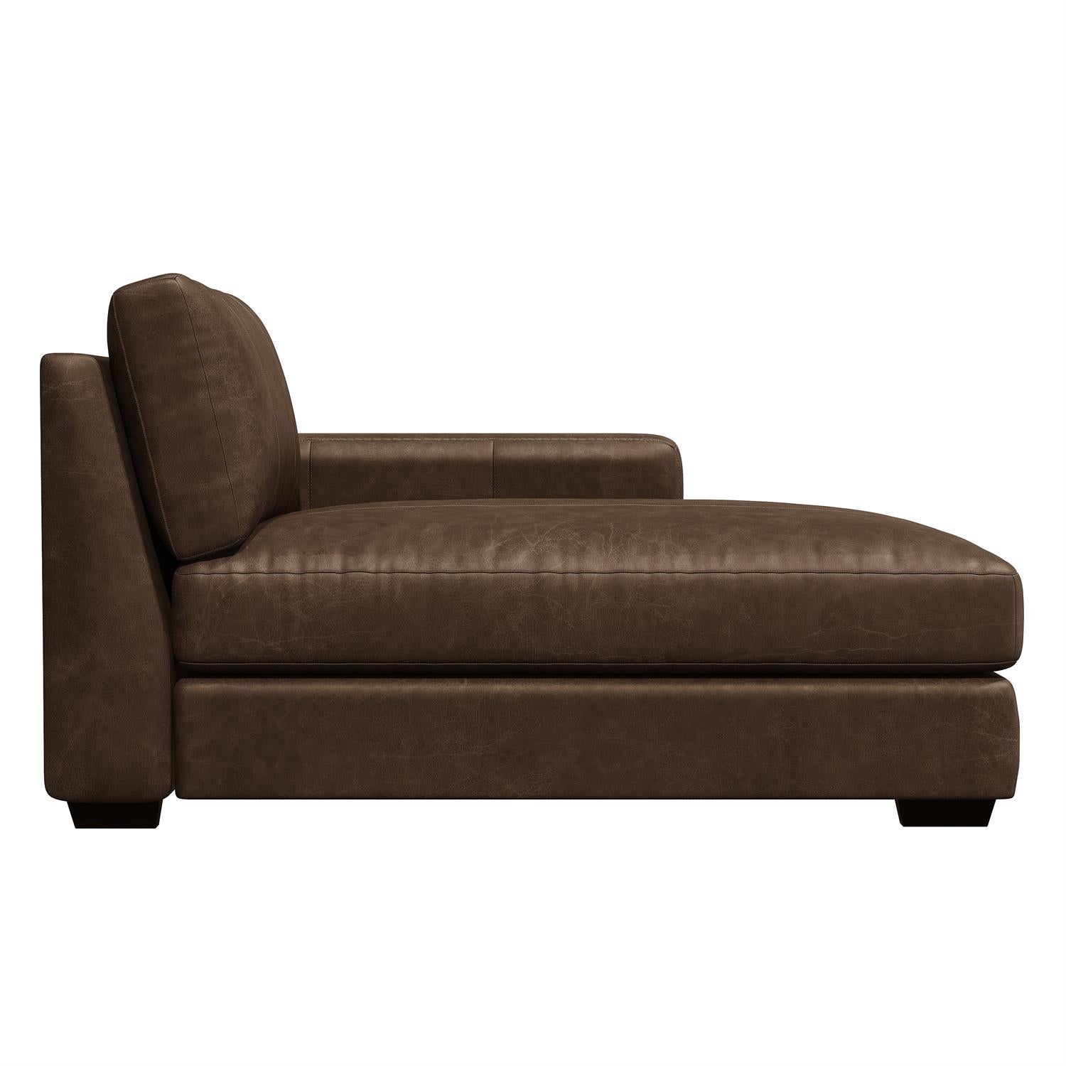 Bernhardt, Dawkins Leather Right Arm Chaise