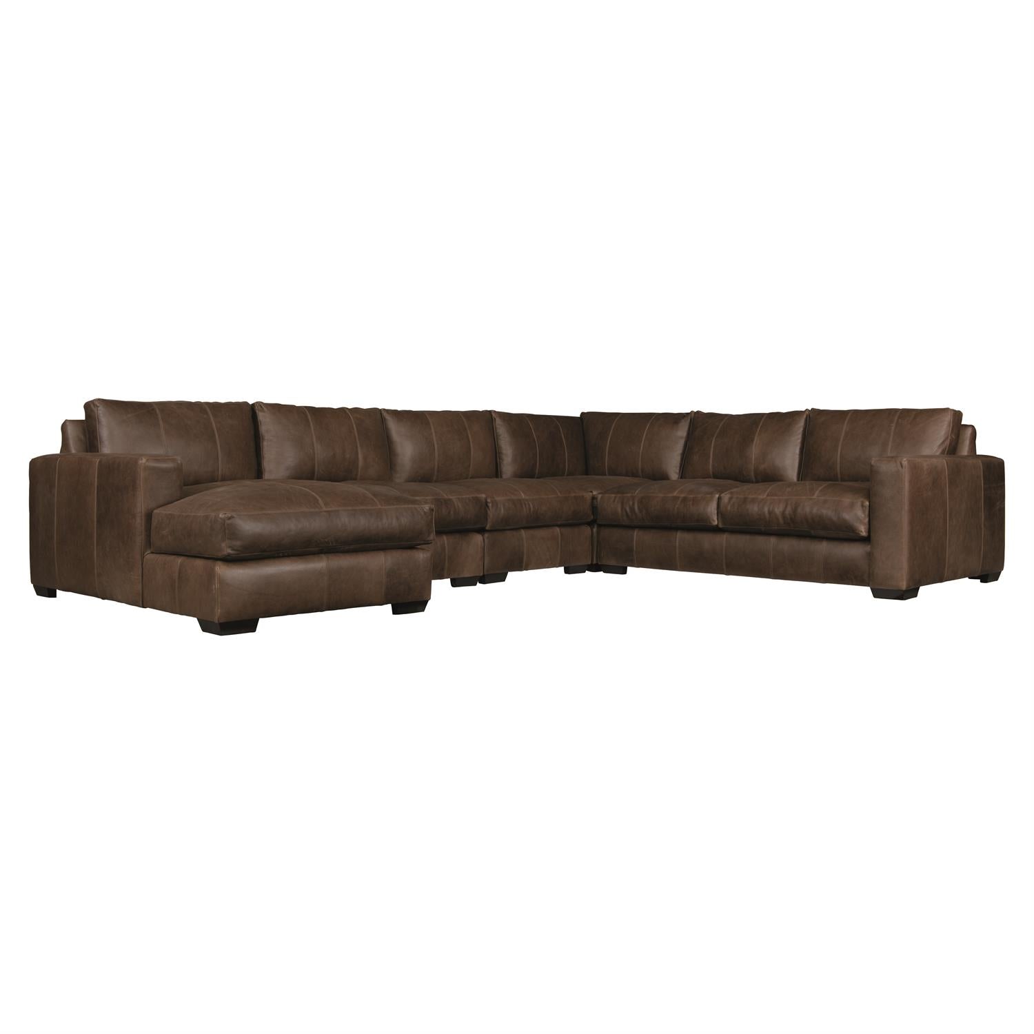 Bernhardt, Dawkins Leather Sectional - 107"