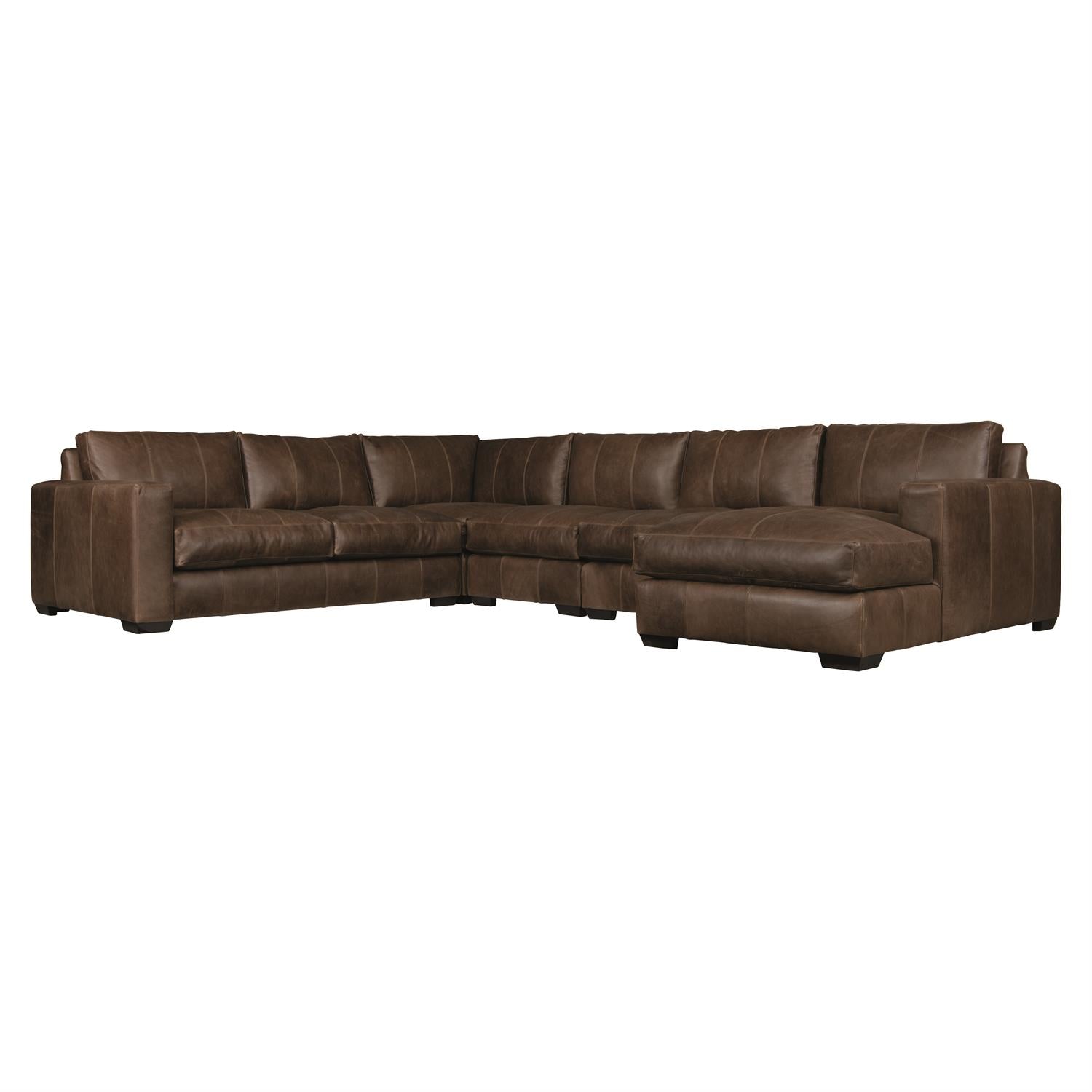 Bernhardt, Dawkins Leather Sectional - 137"