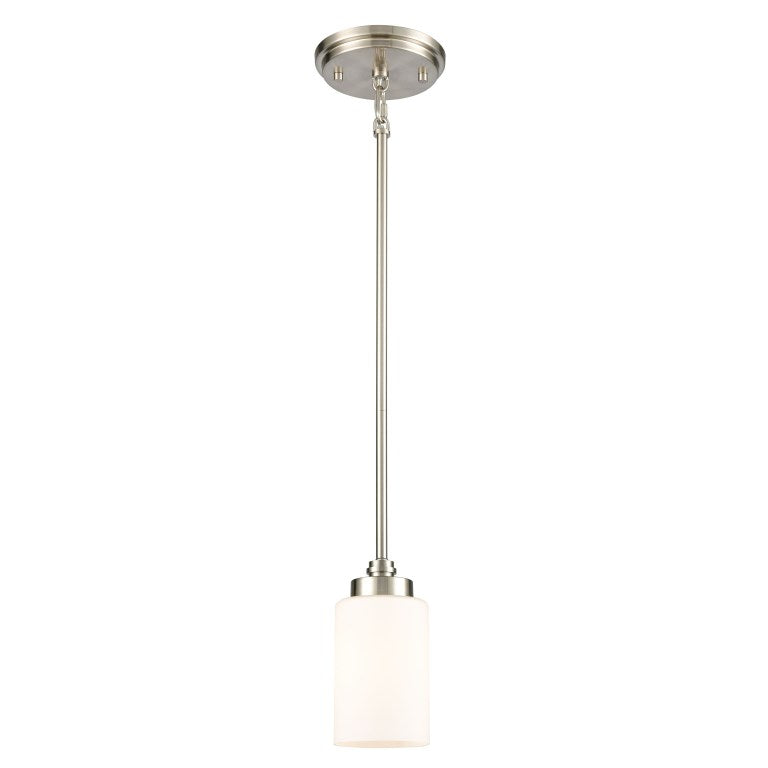 Elk Home, Dawson 4'' Wide 1 - Light Mini Pendant - Satin Nickel