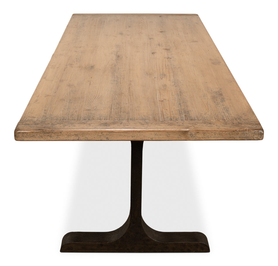 SARREID, Decan Dining Table W/Iron Base