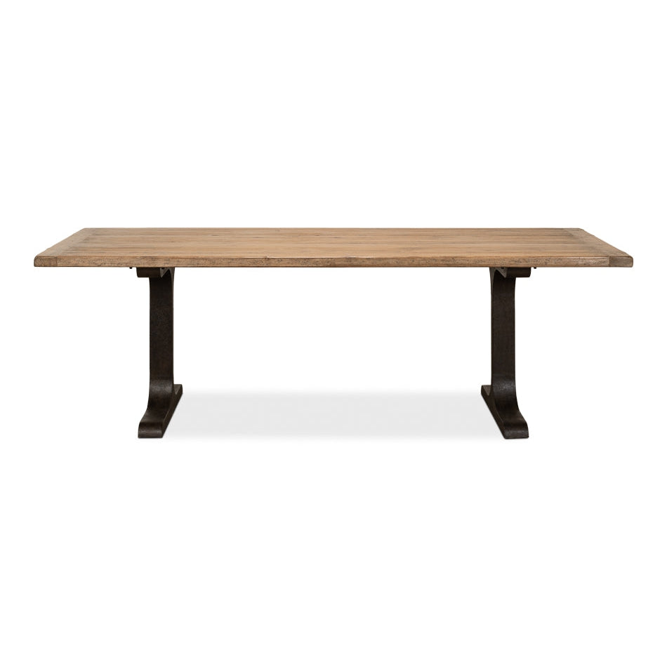 SARREID, Decan Dining Table W/Iron Base