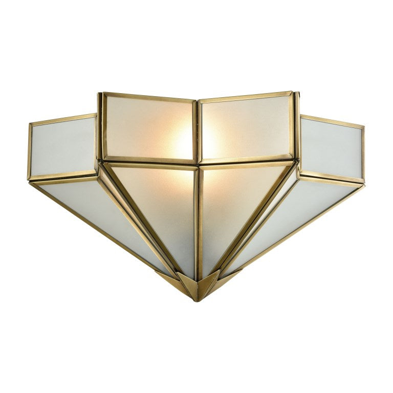 Elk Home, Decostar 8'' High 1 - Light Sconce - Brushed Brass