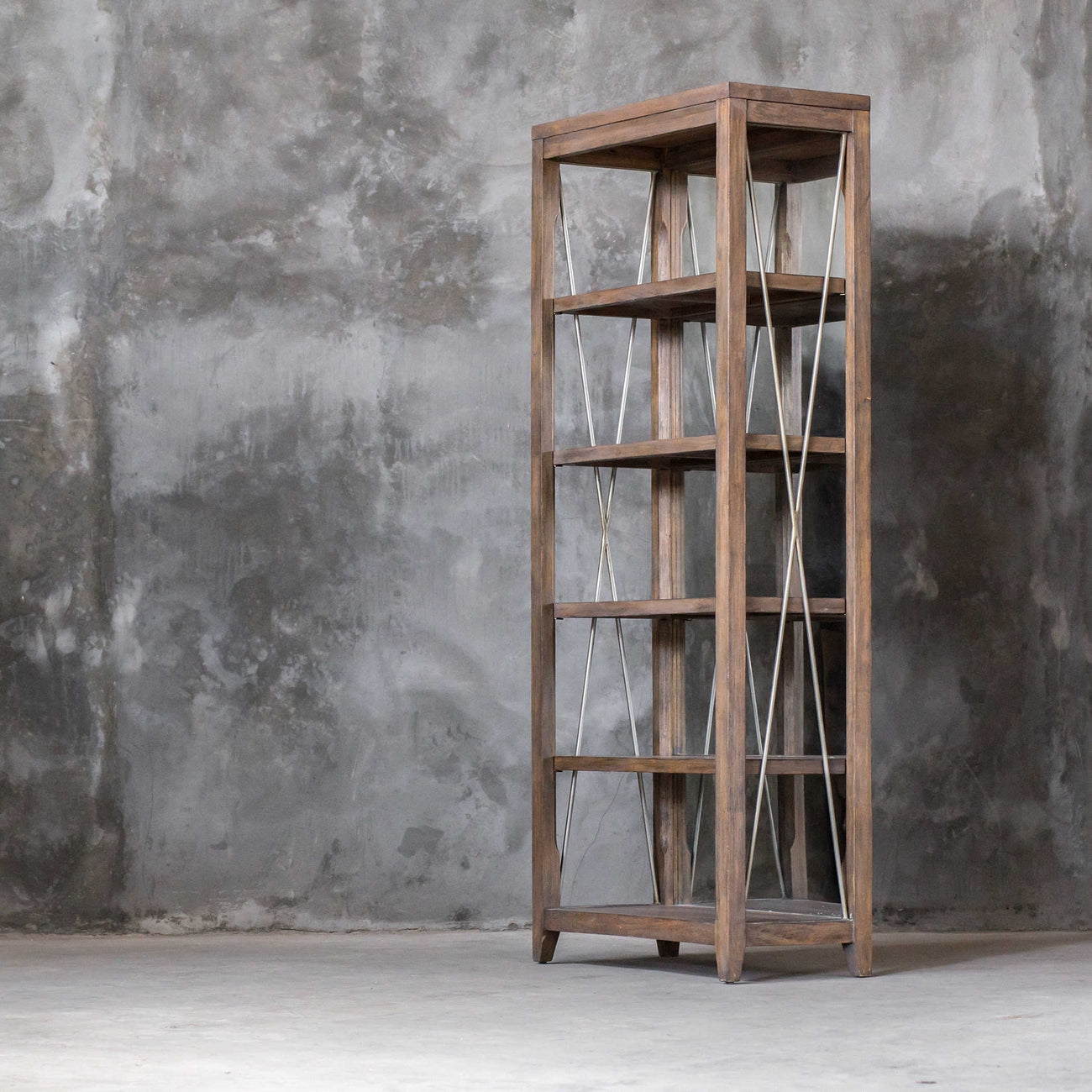 Uttermost, Delancey Weathered Oak Etagere