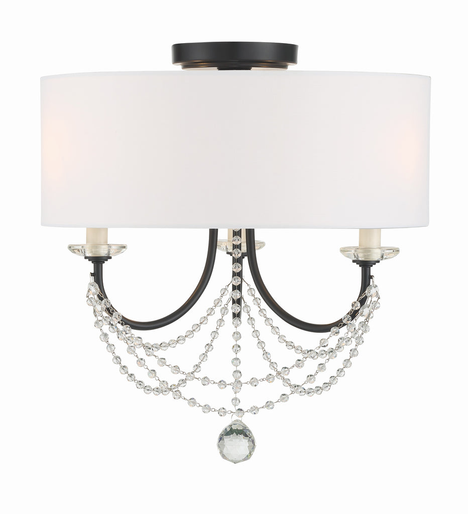 Crystorama Lighting Company, Delilah 3 Light Ceiling Mount