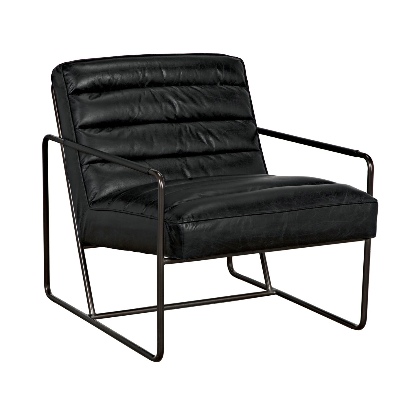 Noir, Demeter Chair - Metal/Leather