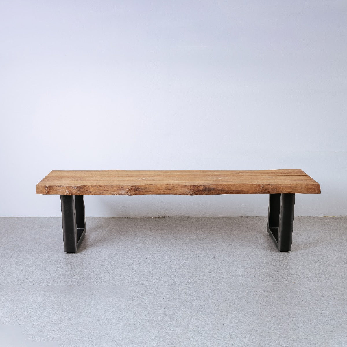 France & Son, Demetria Live Edge Outdoor Teak Bench