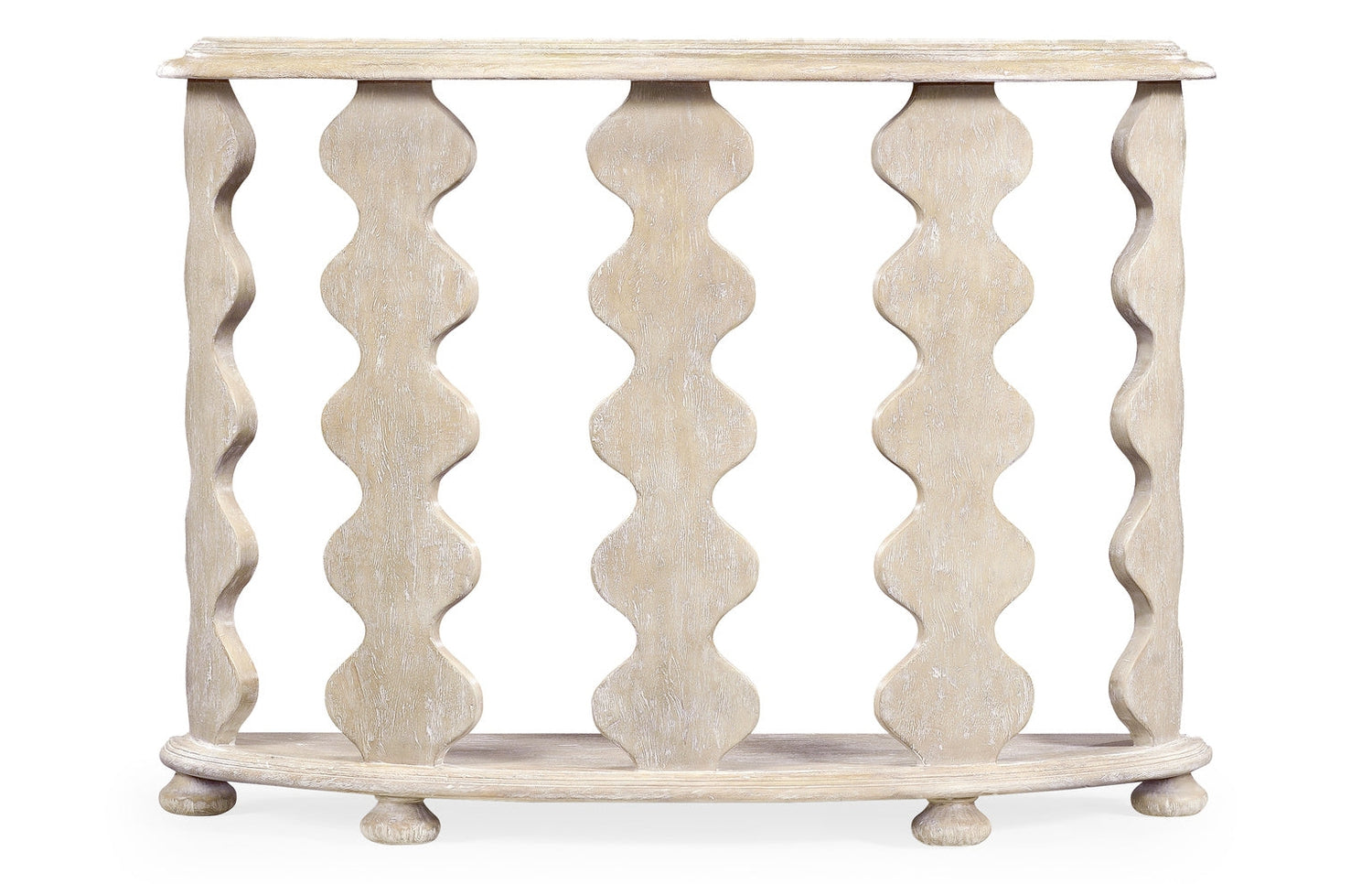 Jonathan Charles, Demilune Console Table in Limed Acacia