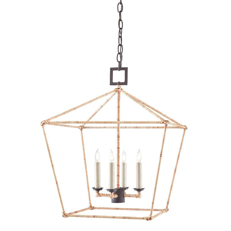 Currey, Denison Rattan Medium Lantern