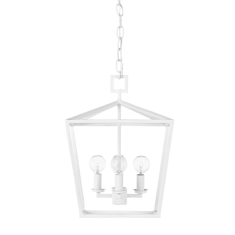 Currey, Denison White Small Chandelier