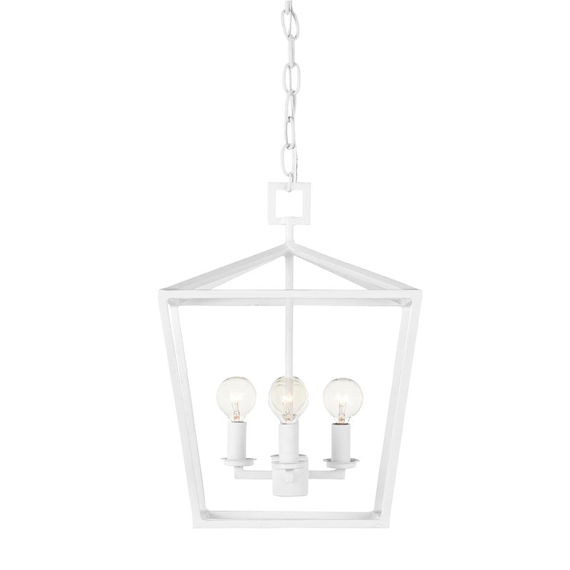 Currey, Denison White Small Chandelier