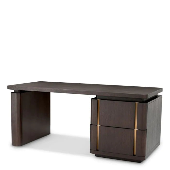 Eichholtz, Desk Modesto mocha oak veneer