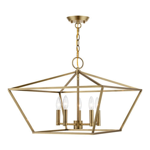 Livex Lighting, Devone Chandelier Antique Brass