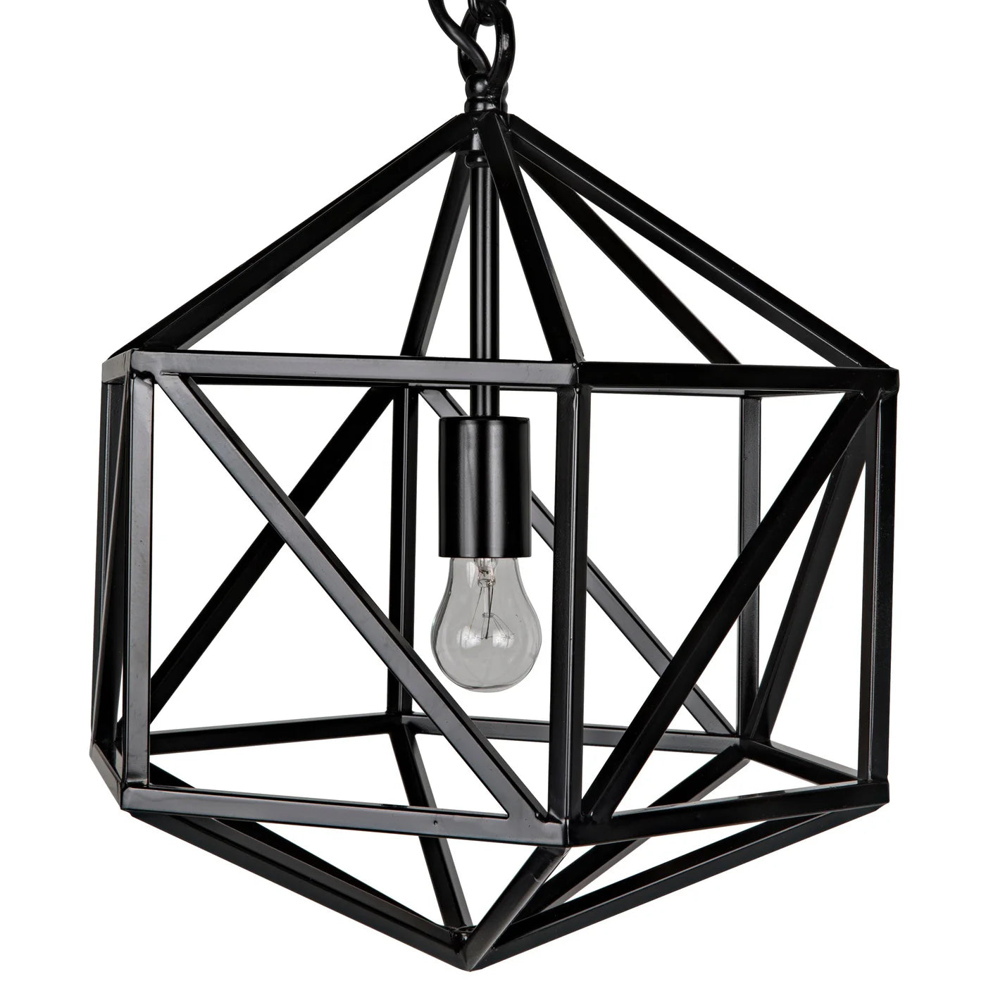 Noir, Diamond Pendant, C, Black Steel