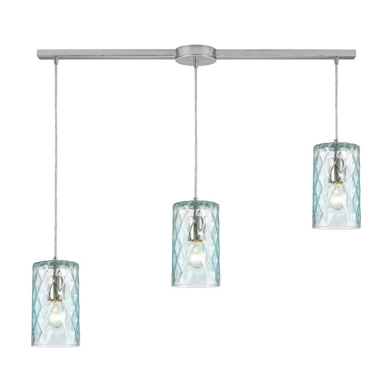 Elk Home, Diamond Pleat 36'' Wide 3-Light Pendant