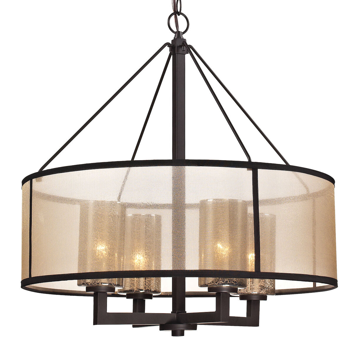 Elk Home, Diffusion 24'' Wide 4-Light Chandelier - Oil Rubbed Bronze