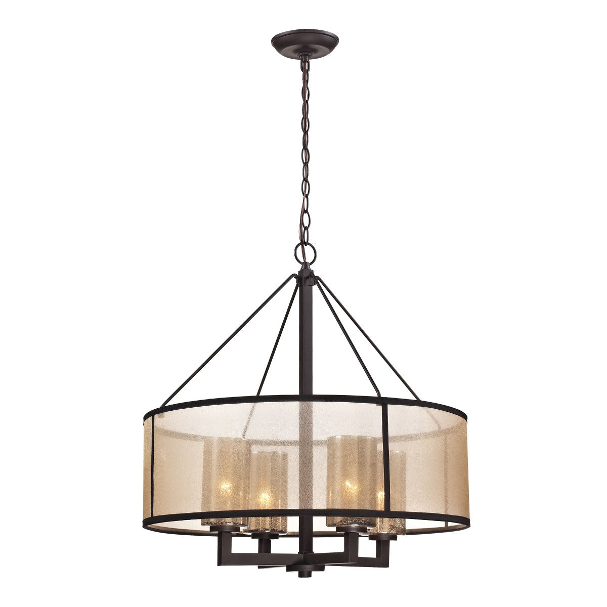 Elk Home, Diffusion 24'' Wide 4-Light Chandelier - Oil Rubbed Bronze