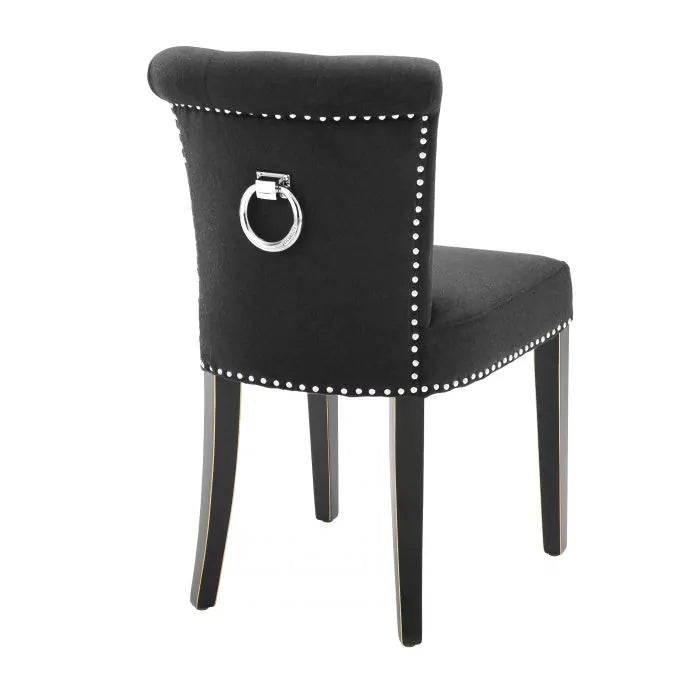 Eichholtz, Dining Chair Key Largo black cashmere