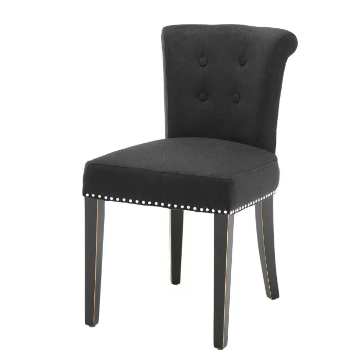 Eichholtz, Dining Chair Key Largo black cashmere