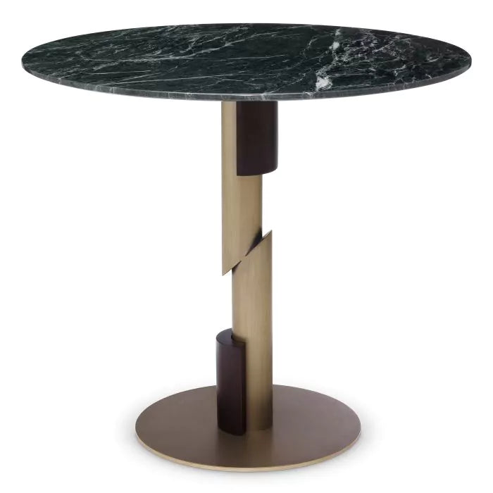 Eichholtz, Dining Table Flow brushed brass grey marble