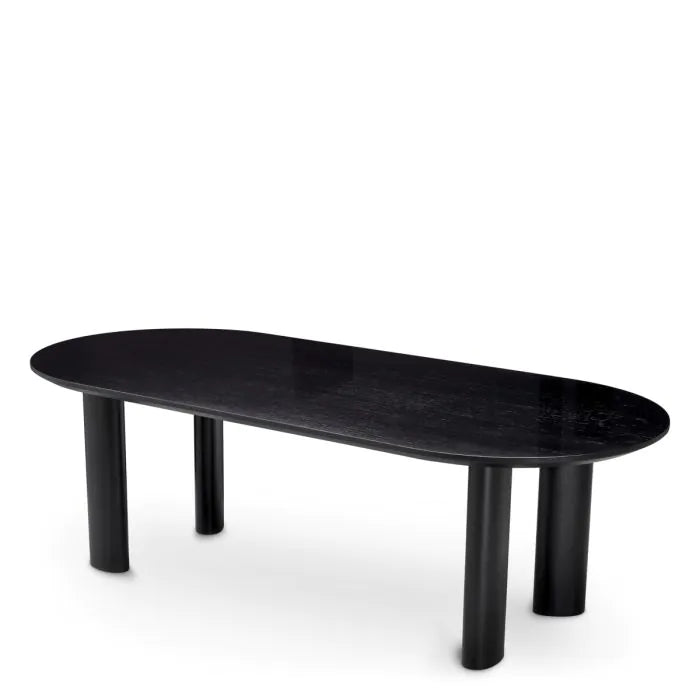 Eichholtz, Dining Table Mogador S black veneer