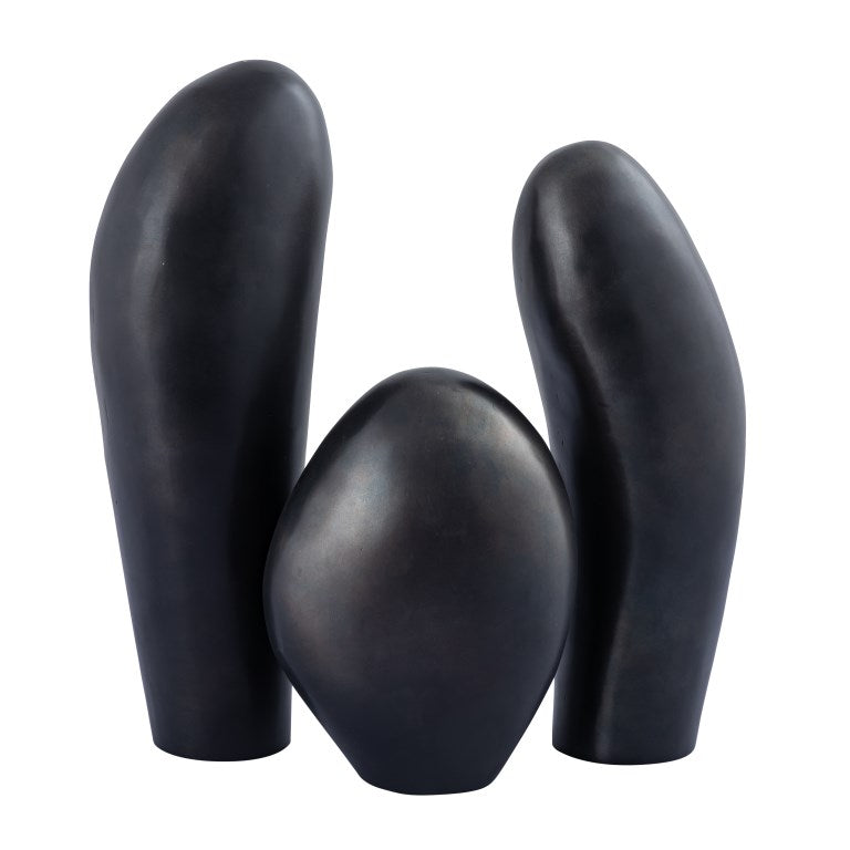 Elk Home, Distort Object - Set of 3 Black