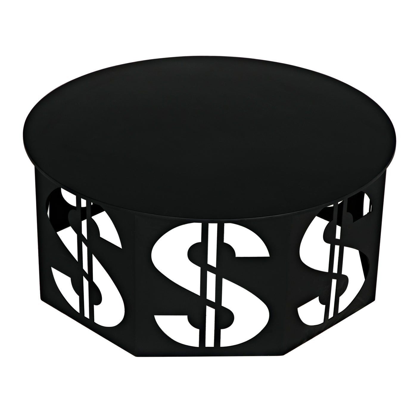 Noir, Dollar Coffee Table Black Steel