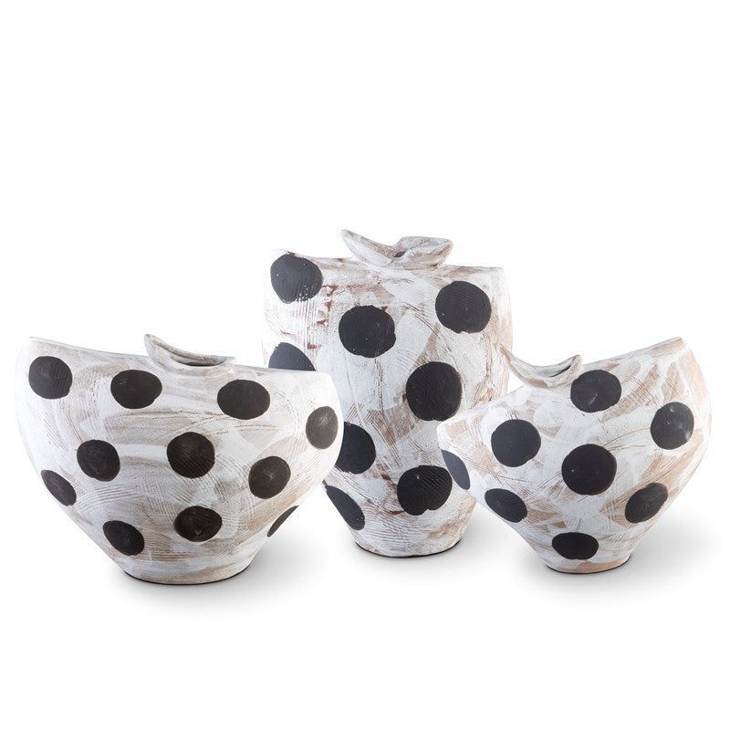 Currey, Dots White & Black Bowl