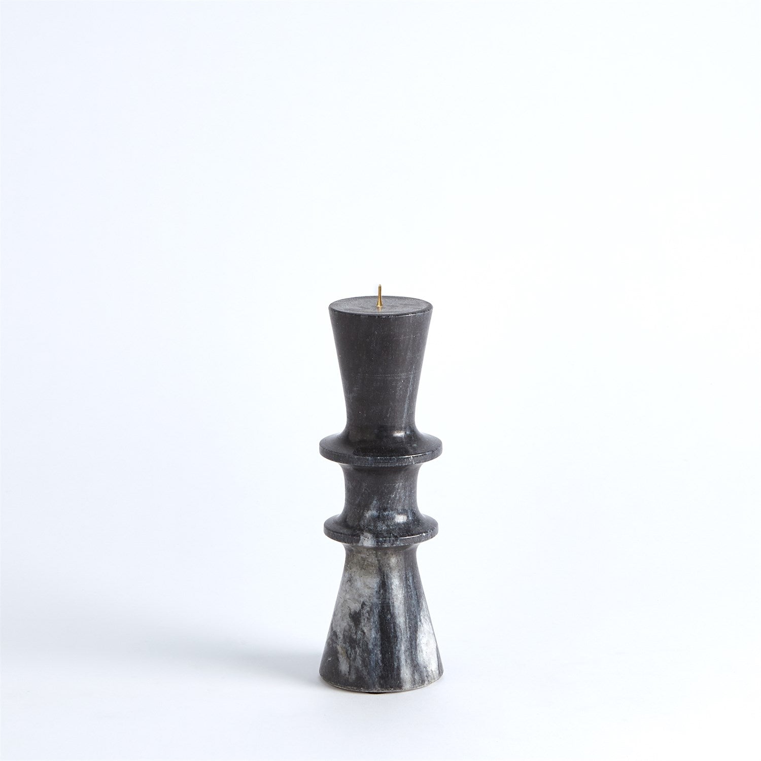 Global Views, Double Flair Candle Stand - Black