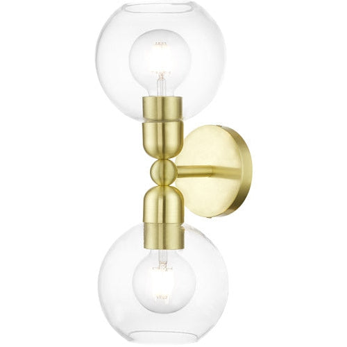 Livex Lighting, Downtown 2 Light 7 inch Vanity Sconce Wall Light, Sphere