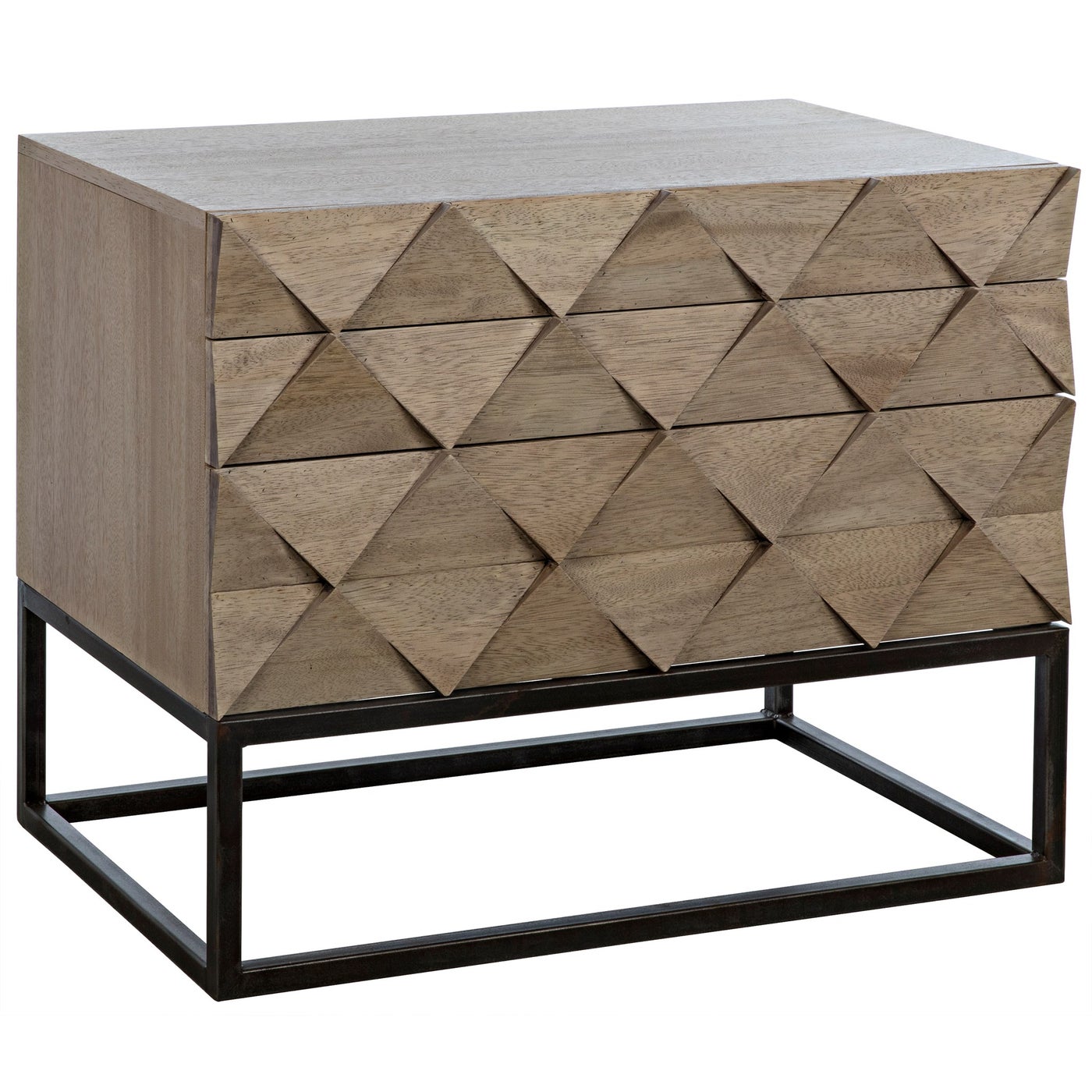 Noir, Draco Sideboard with Steel Stand - Washed Walnut